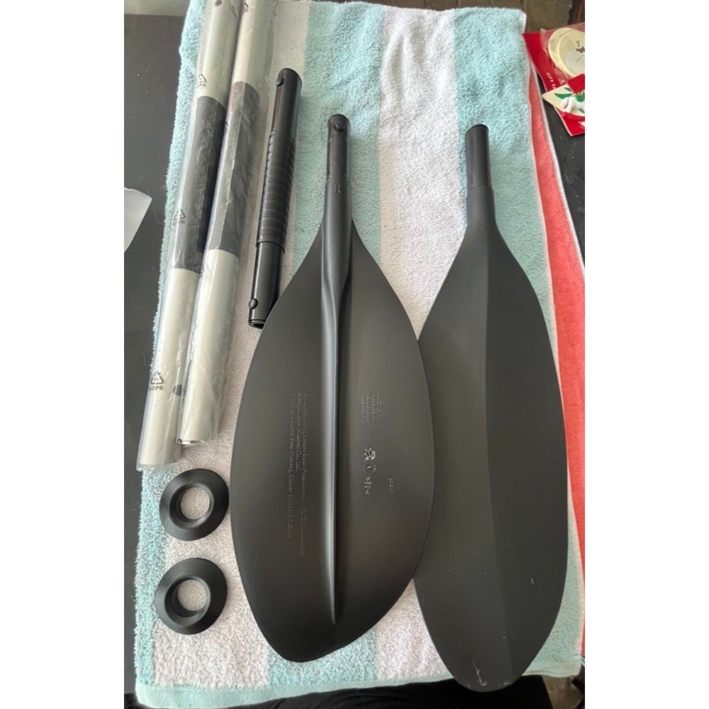 New Paddle Board Kayak Black Paddles Aluminum Shaft
